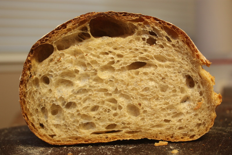 sourdough bread in a combo cooker